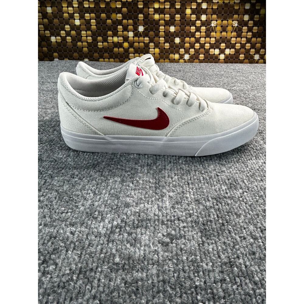 Nike Women's White Red Canvas Lace Up Casual Sneakers Size 8.5 - Picture 9 of 15